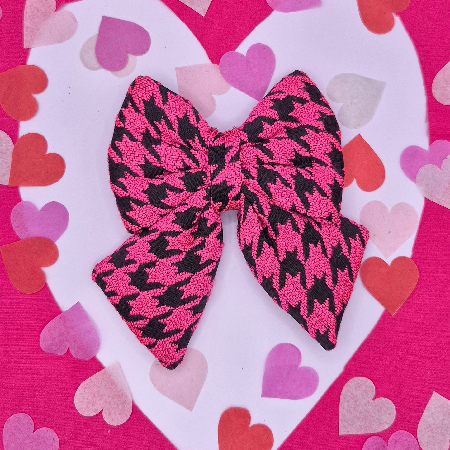 Pink Houndstooth